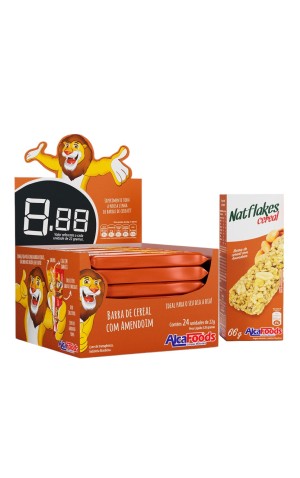 00) ALCAFOODS BARRINHA DE CEREAL COM AMENDOIM CX/24