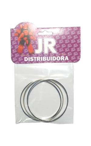 31) PULSEIRA ARGOLA BRANCA E PRETA C/3 PC/12
