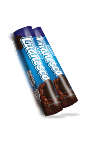 00) LUANESCO BISCOITO RECHEADO DUO CHOCOLATE 110G CX/30