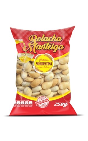 00) NORDESTINA BOLACHA MANTEIGA 250G UN/1