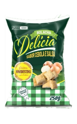 00) NORDESTINA BOLACHA CEBOLA E SALSA 250G UN/1