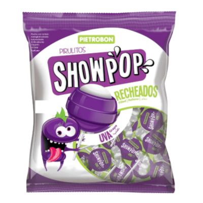 00) PIETROBON PIRULITO SHOWPOP RECHEADO UVA 480G UN/1