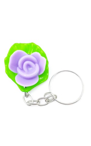 28) CHAVEIRO FLOR COM FOLHA CORES SORTIDAS DZ/12