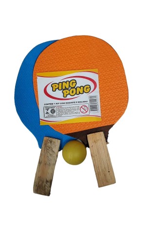 22) BRINQUEDO KIT RAQUETE PING PONG COM BOLINHA UN/1