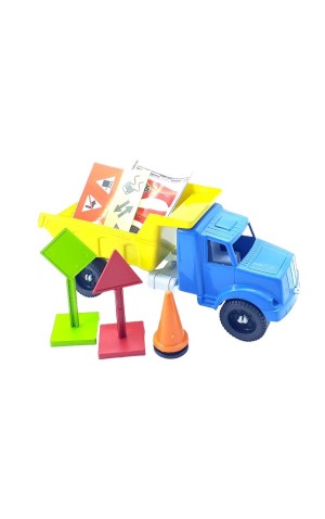 22) BRINQUEDO CAMINHAO BASCULANTE 8X24CM UN/1