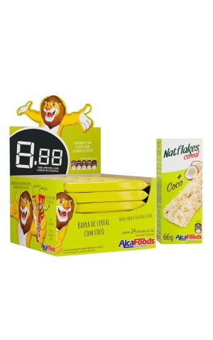 00) ALCAFOODS BARRINHA DE CEREAL COM COCO CX/24