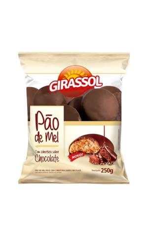 00) GIRASSOL PAO DE MEL COM COBERTURA CHOCOLATE 250G CX/24